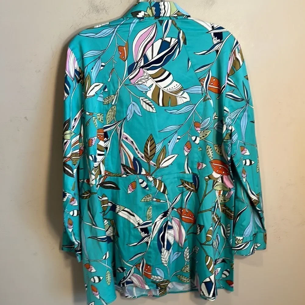 Nic +Zoe Tropical Novelty Blouse XL
